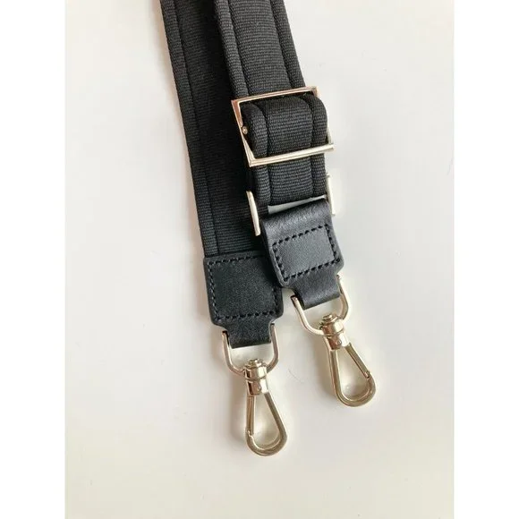 NWOT KATE SPADE Black Nylon Leather Crossbody Purse Strap, One Size - Picture 2 of 6